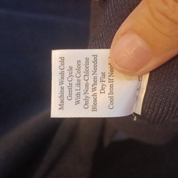 NWT Coldwater Creek Womens Navy Two Button Cardigan Sweater M - Picture 6 of 6